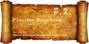 Pinczker Krisztina névjegykártya